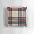 Tartan pattern pillow with a photograph-based Scottish plaid design