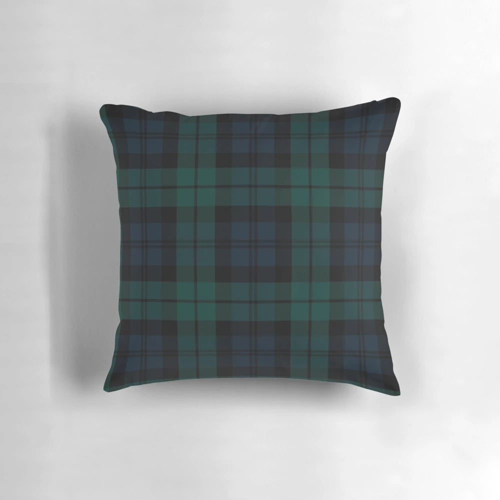 Black Watch tartan plaid pattern decorative throw pillow