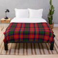 Tartan plush blanket featuring the Clan Riddell heraldic design