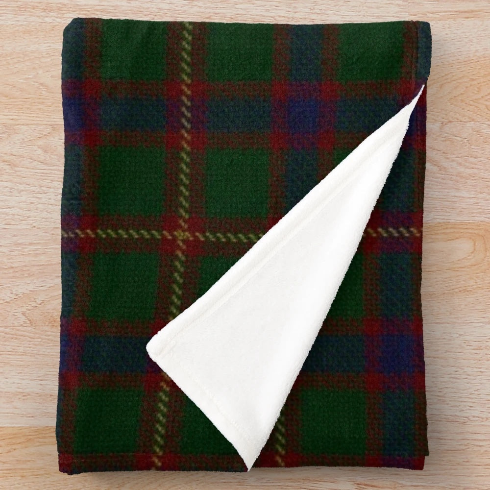 Tartan plush blanket with clan hall design