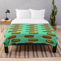 Cozy corn dog themed plush blanket for snack lovers