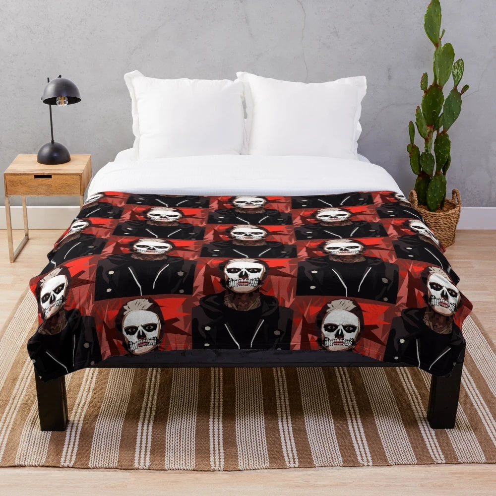 Tate Langdon inspired plush blanket with American Horror Story Murder House design