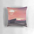 A modern, sci-fi inspired desert planet pillow featuring Tatooine and Jedi elements from Star Wars.