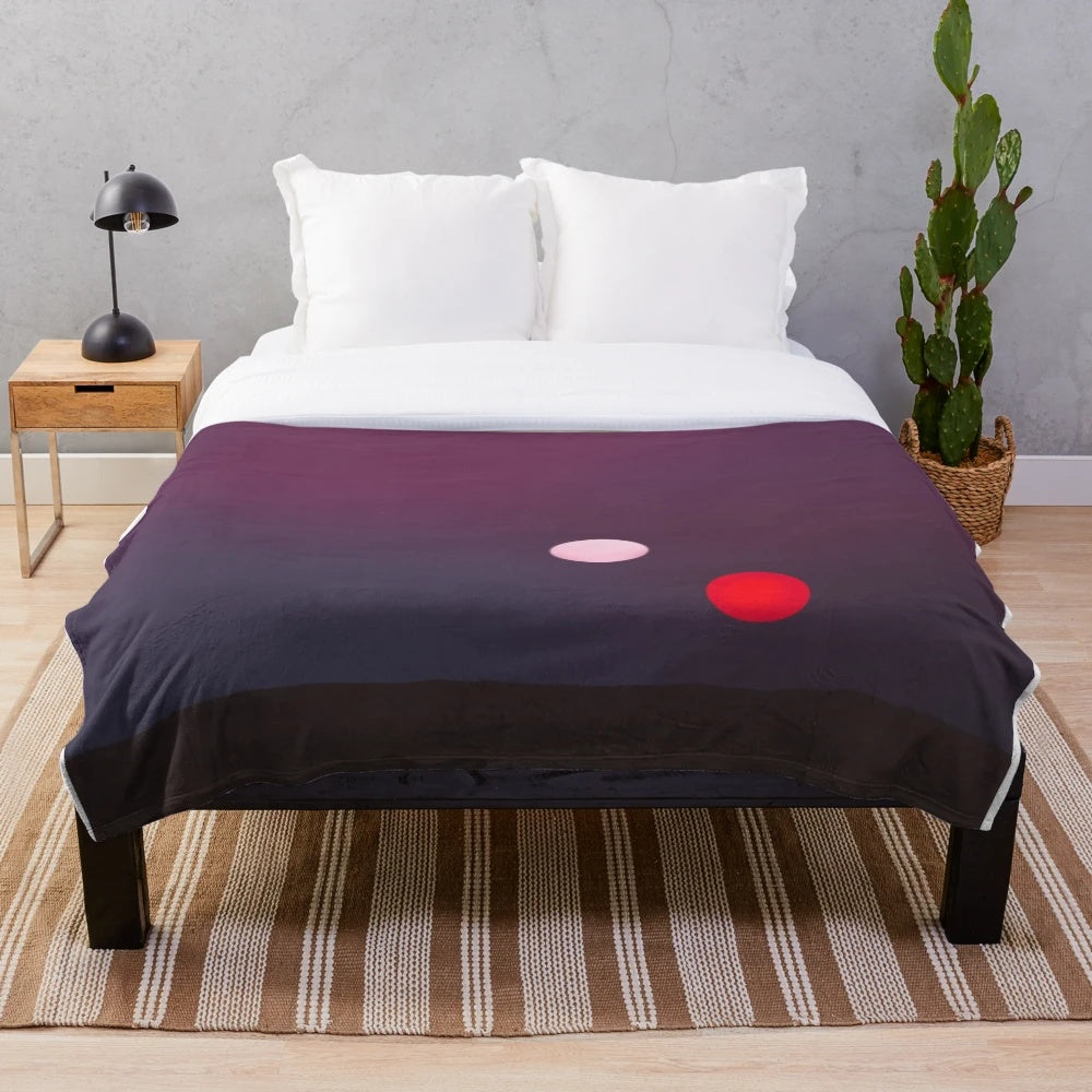 Tatooine Sunset Plush Blanket - Soft and Cozy Star Wars Inspired Throw
