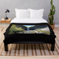 Taughannock Falls inspired plush blanket featuring stunning waterfall photography