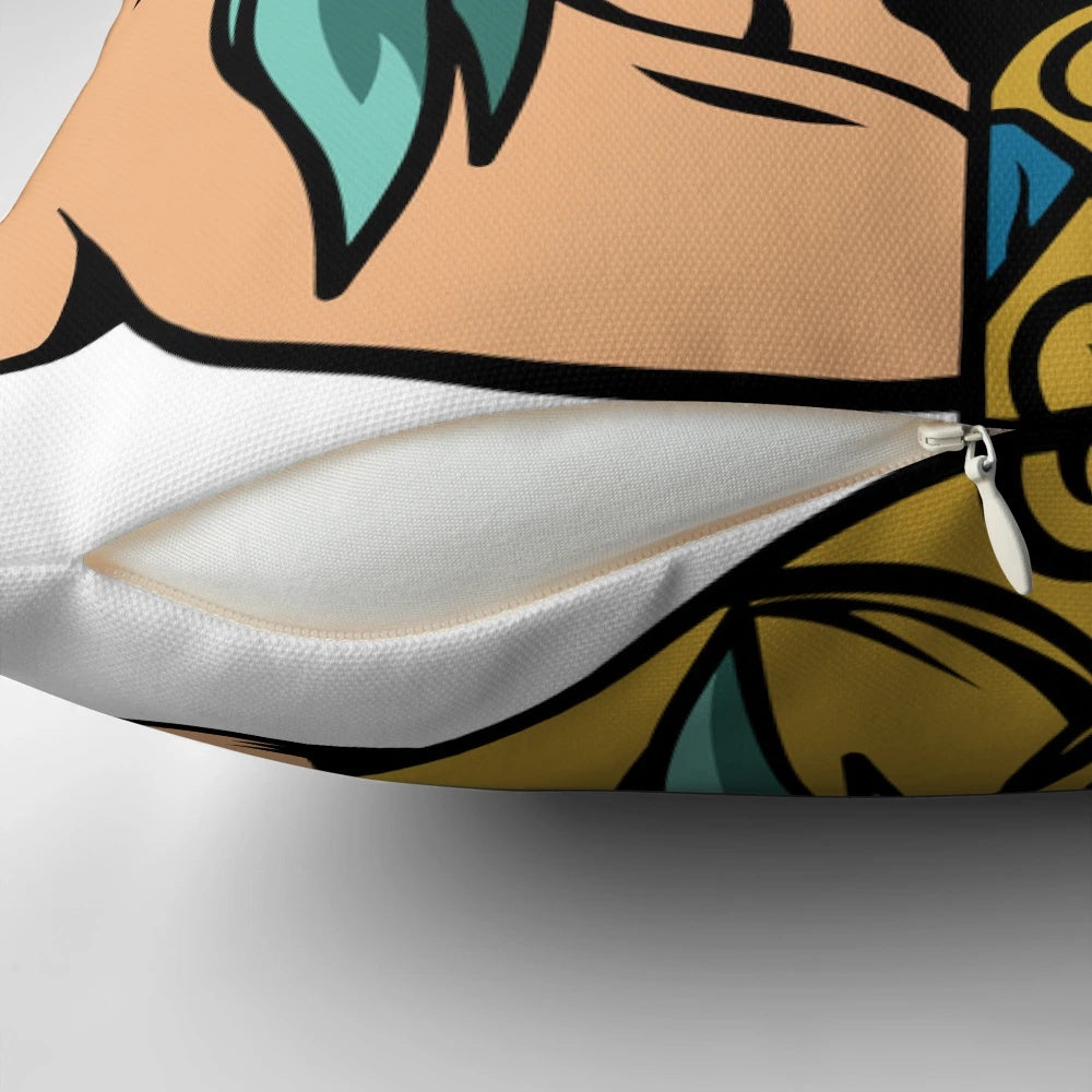 Taurus-themed anime pillow featuring characters from the popular Saint Seiya series