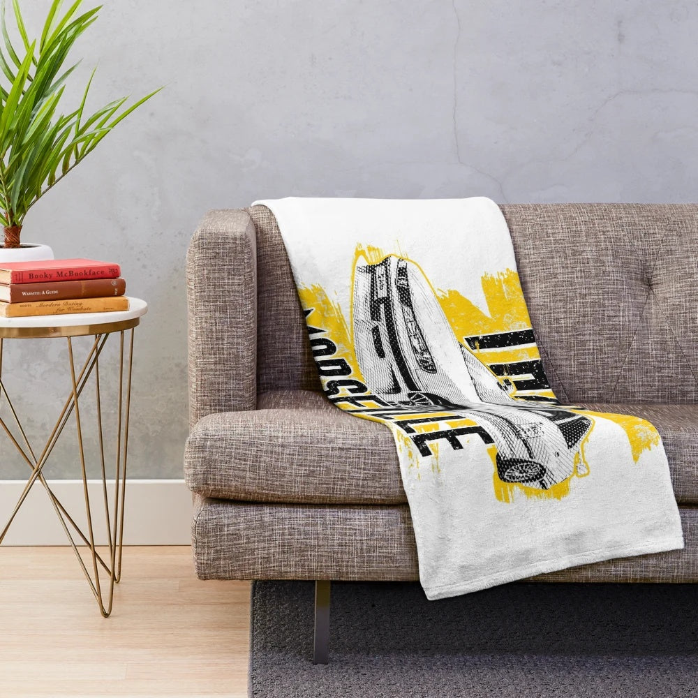 Plush blanket with Peugeot 406 taxi from the movie Taxi Driver, Marseille, France