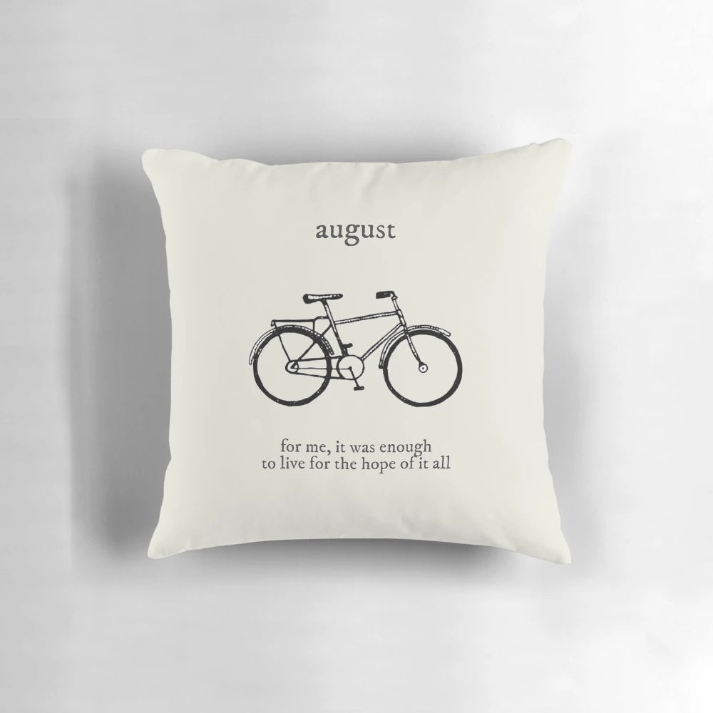 Taylor Swift August Themed Pillow