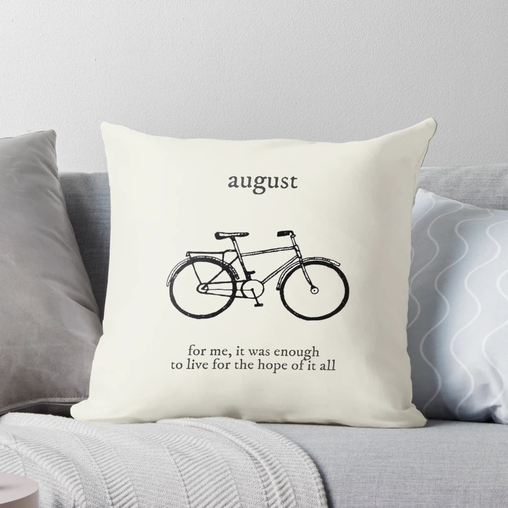 Taylor Swift August Themed Pillow