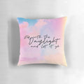 Stylish pillow featuring lyrics from Taylor Swift's song 'Daylight' from her 'Lover' album