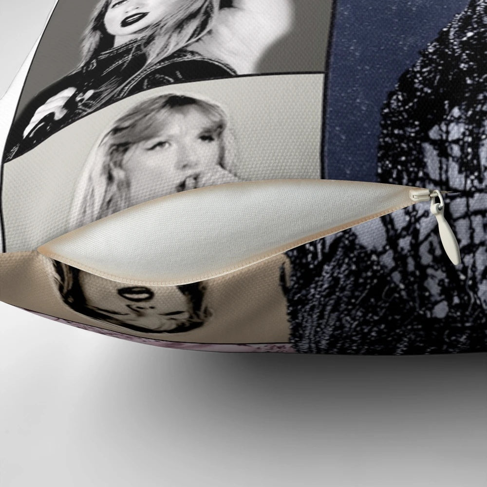 Taylor Swift-themed decorative pillow with a soft, plush design
