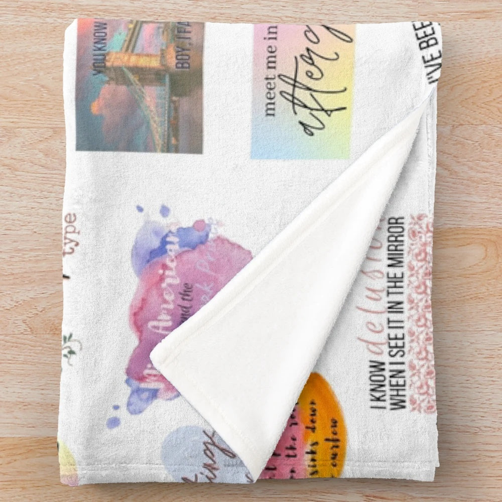 Taylor Swift Lover Era Collage Plush Blanket