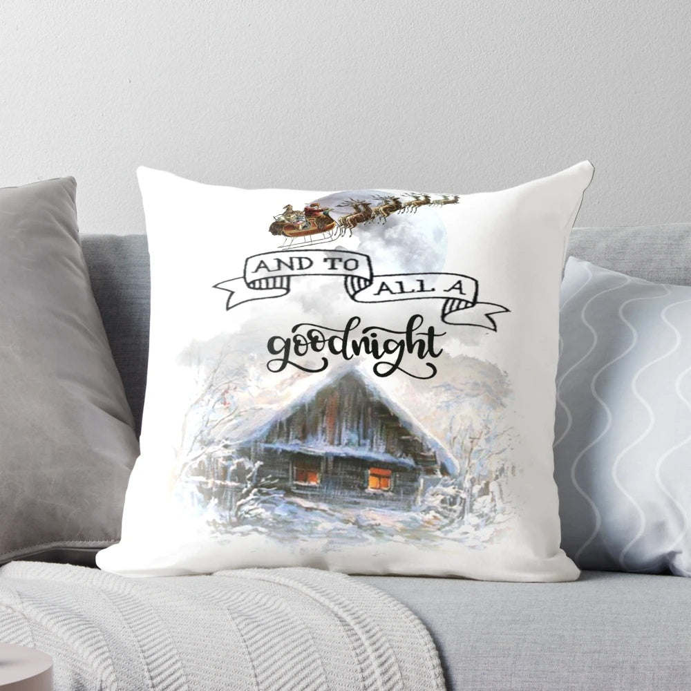Taylor Swift 'To All a Good Night' Lyrics Pillow featuring Folklore, 1989, Fearless, and Reputation album artwork