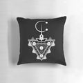 Tazerzit, a traditional Berber jewelry symbol, showcased on a pillow product.