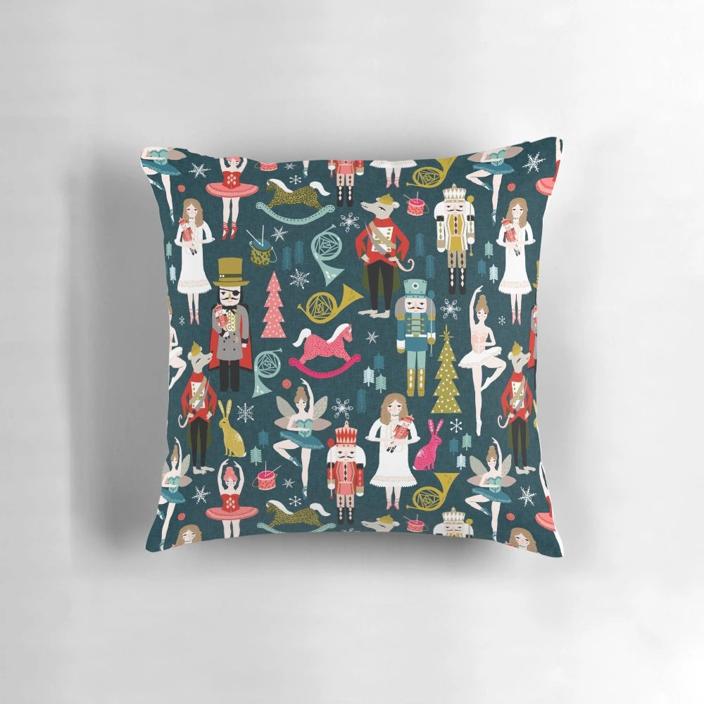 Pillow featuring a beautiful ballet dance pattern inspired by Tchaikovsky's classic ballet