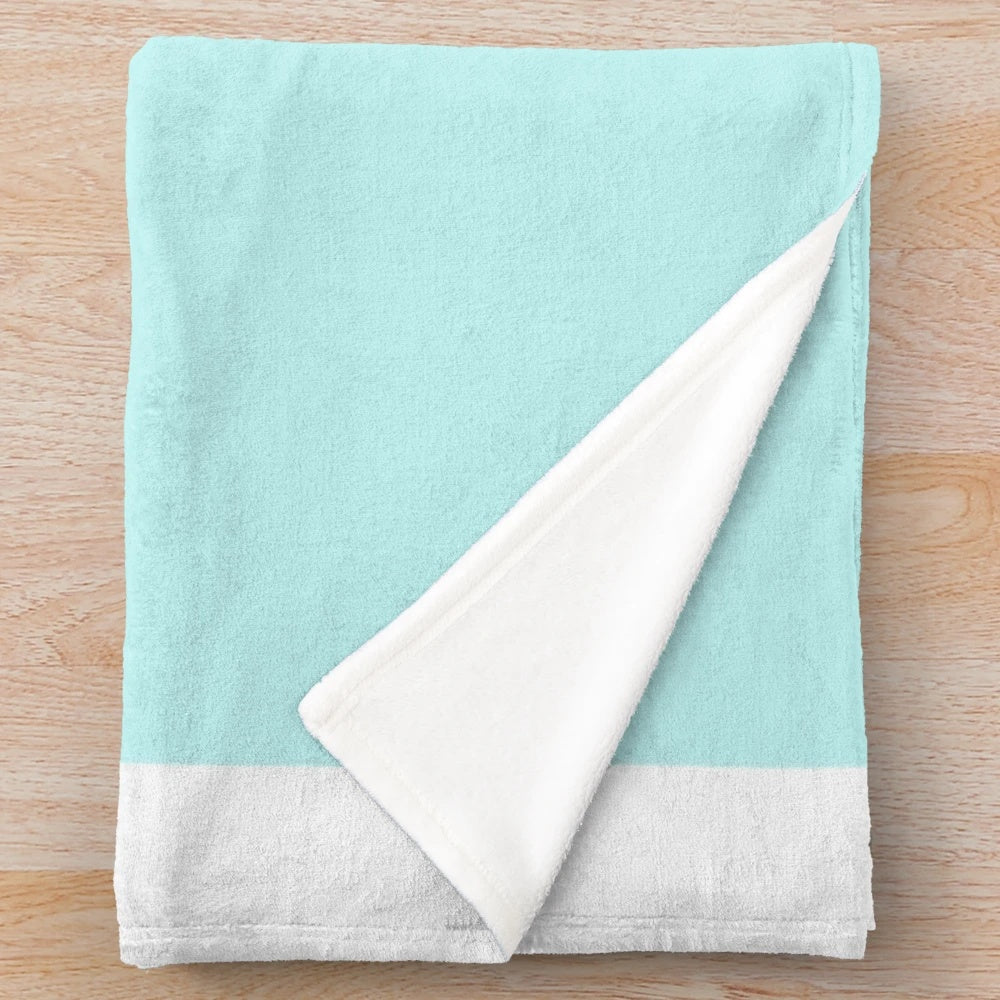 Teal plush blanket with a detailed Great Dane dog portrait