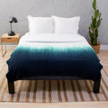 Teal ombre plush blanket