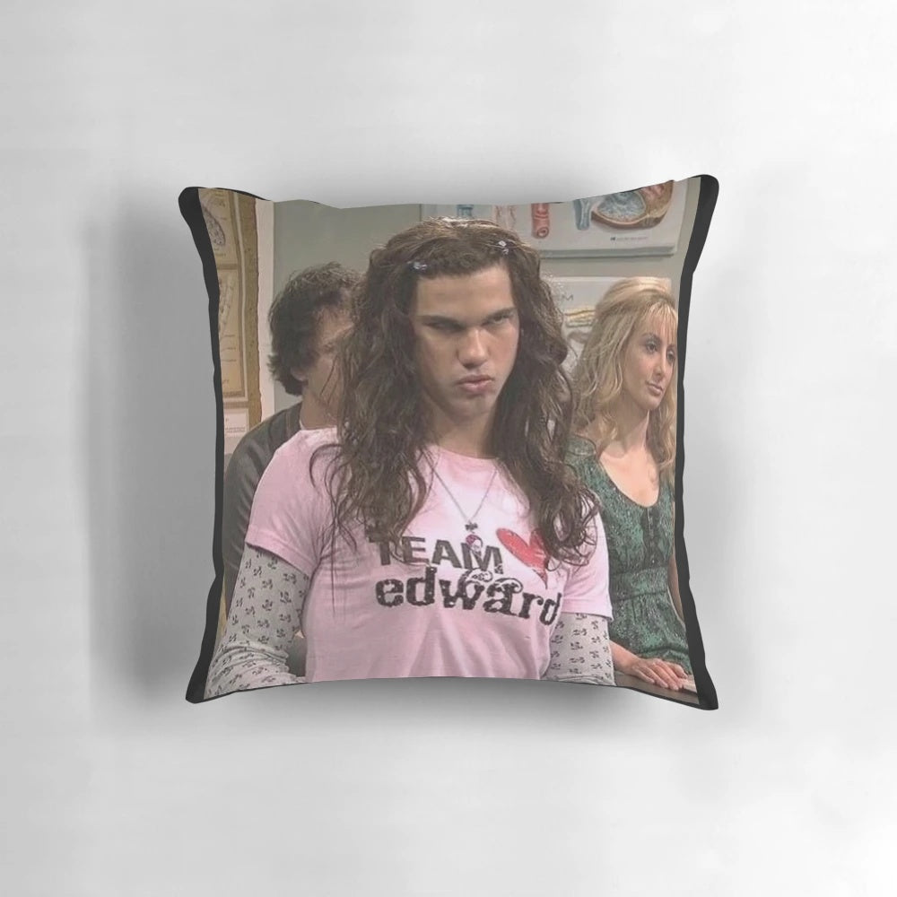 Team Edward Jacob Twilight Saga Pillow