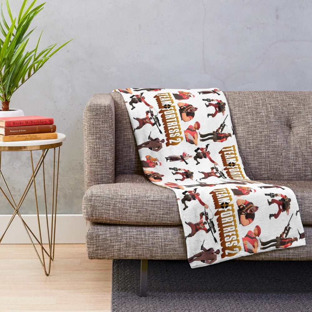 Team Fortress 2 Plush Blanket featuring all class characters