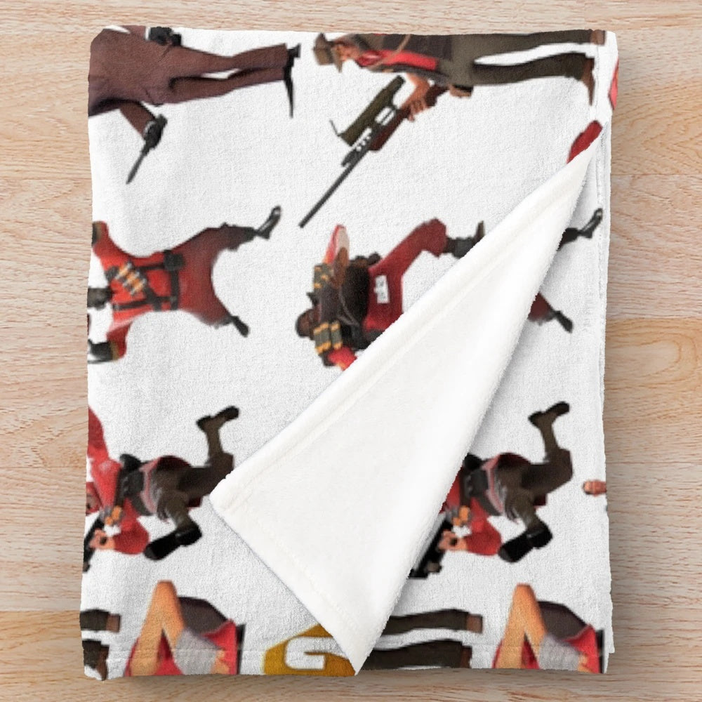 Team Fortress 2 Plush Blanket featuring all class characters