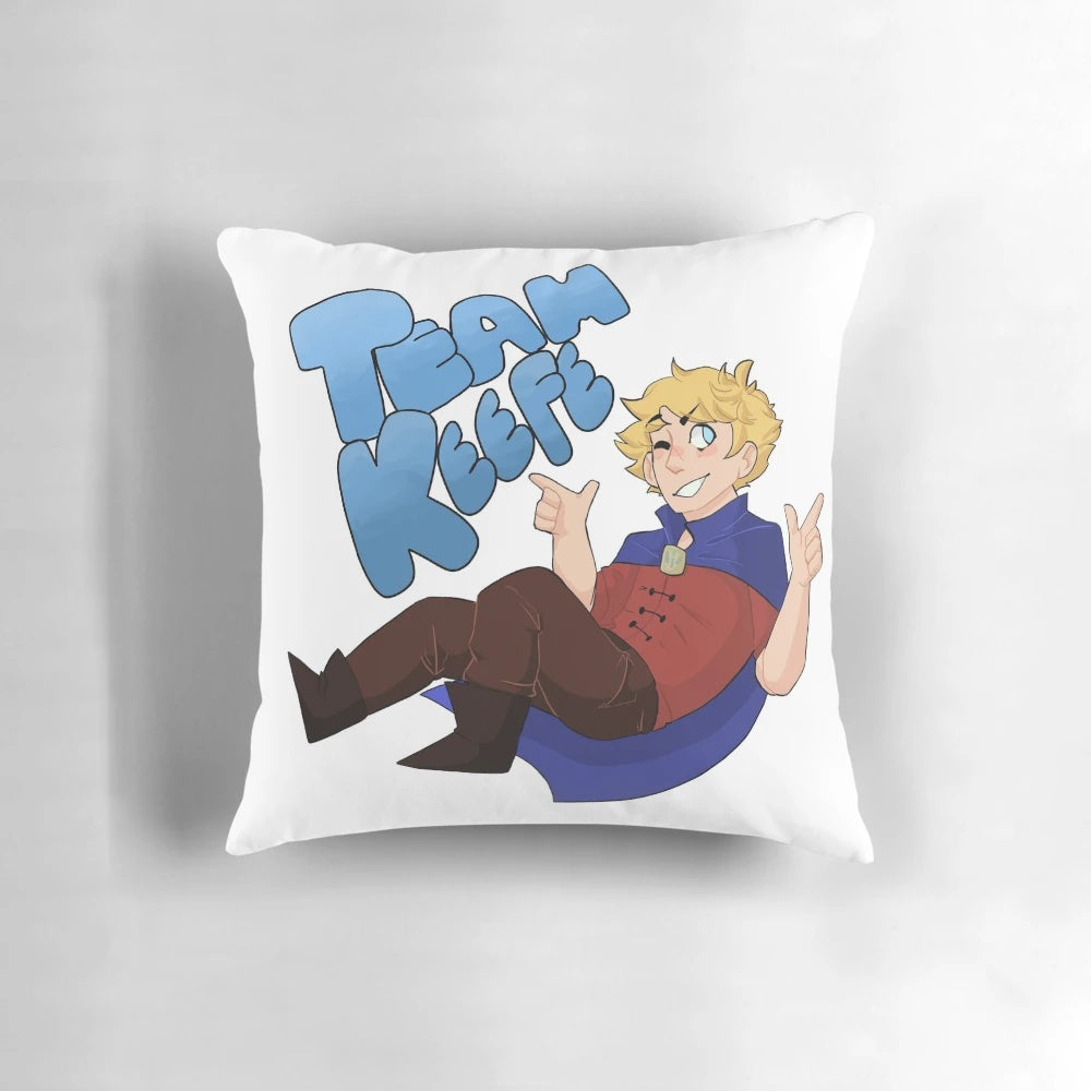 Team Keefe Personalized Pillow with Team Logo and Colors