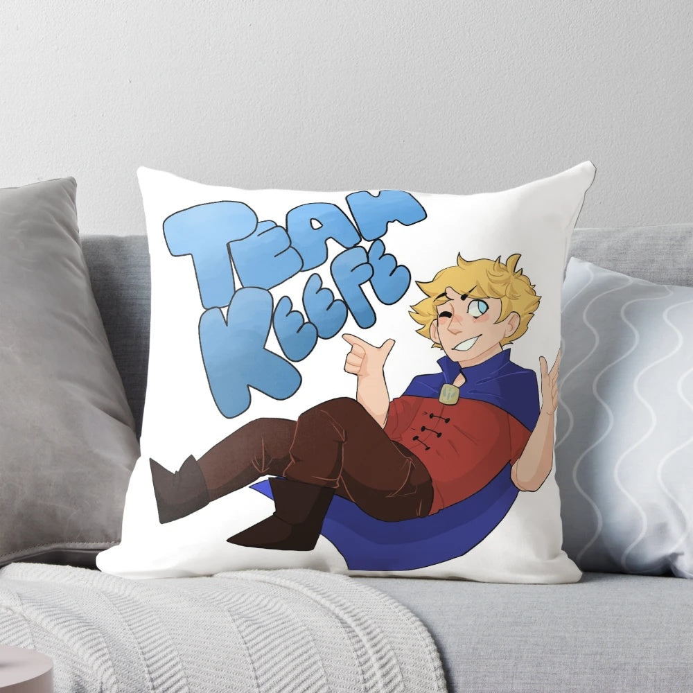 Team Keefe Personalized Pillow with Team Logo and Colors
