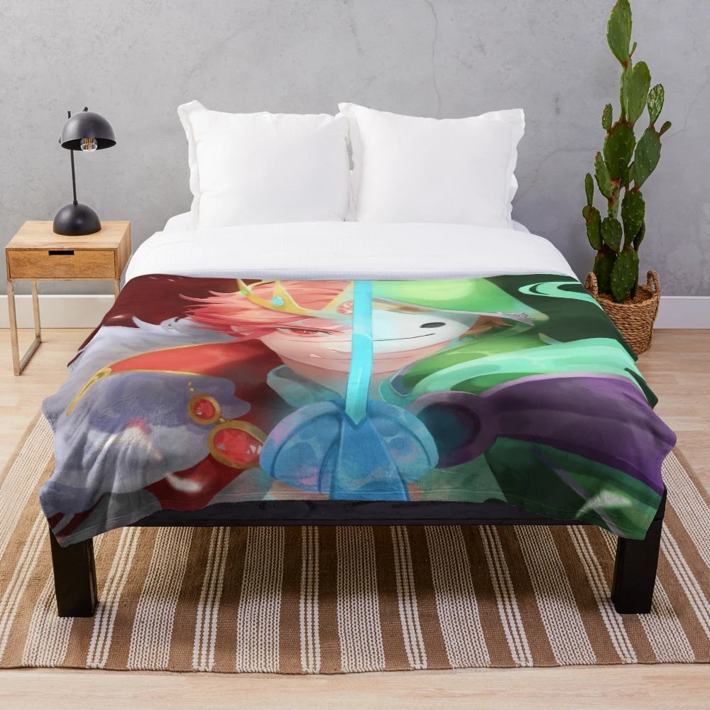 Technoblade vs Dream inspired plush blanket