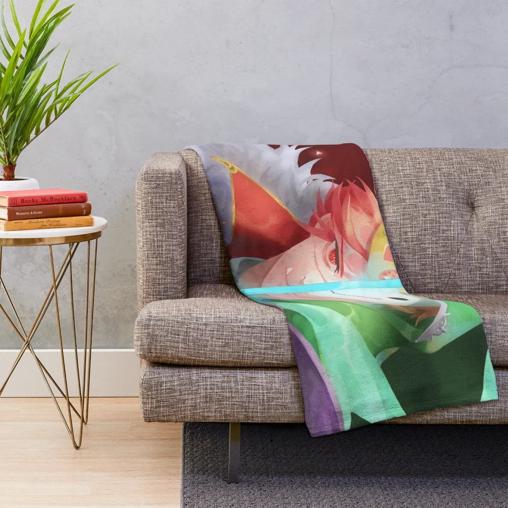 Technoblade vs Dream inspired plush blanket