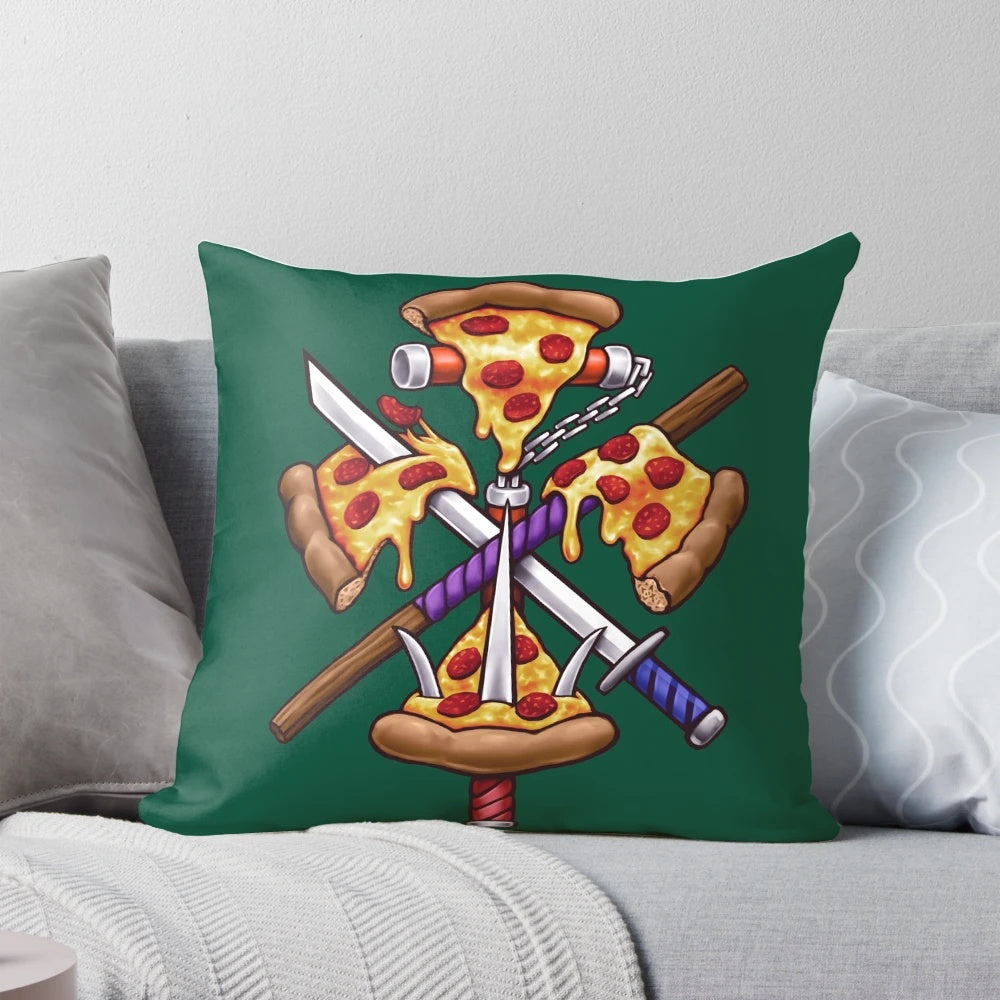 Teenage Mutant Ninja Turtles Pillow featuring Donatello, Leonardo, Michelangelo, and Raphael