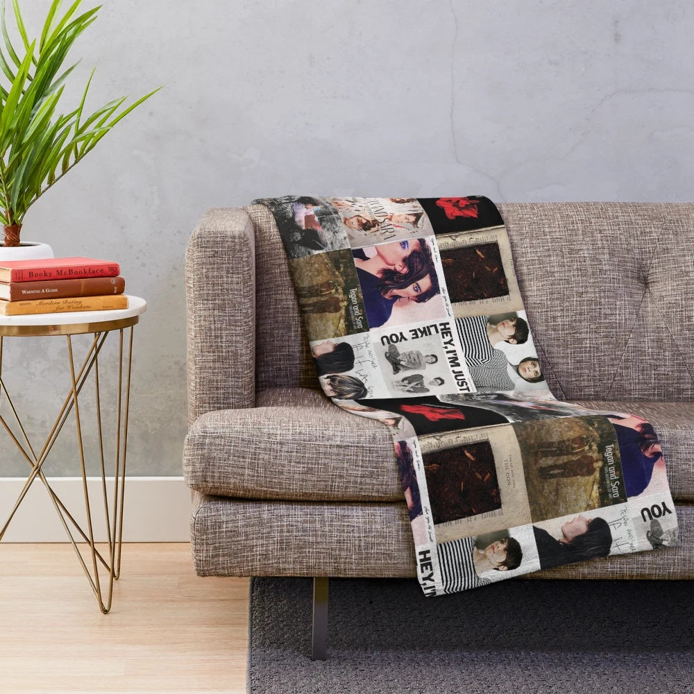 Tegan & Sara inspired plush blanket featuring all of their album titles
