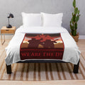 Tenacious D-inspired plush blanket featuring a minimalist band logo design