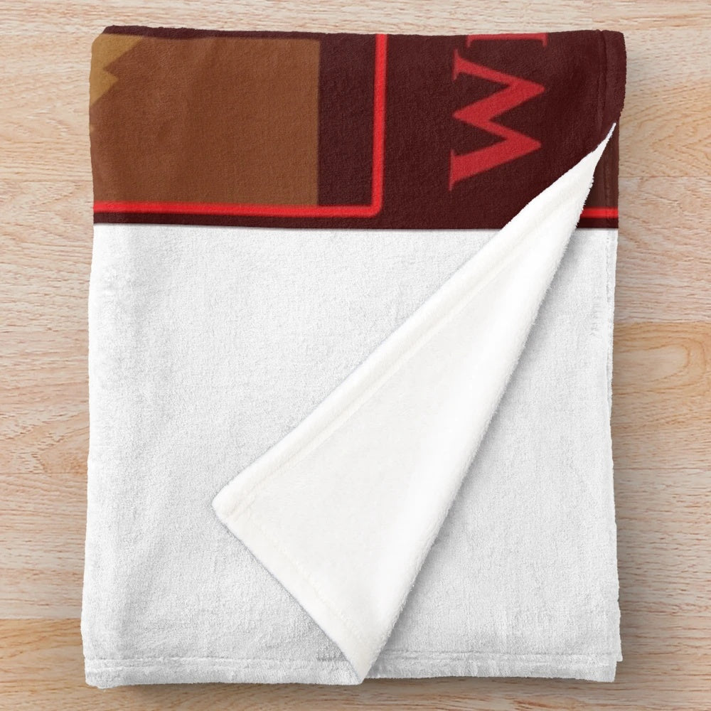 Tenacious D-inspired plush blanket featuring a minimalist band logo design