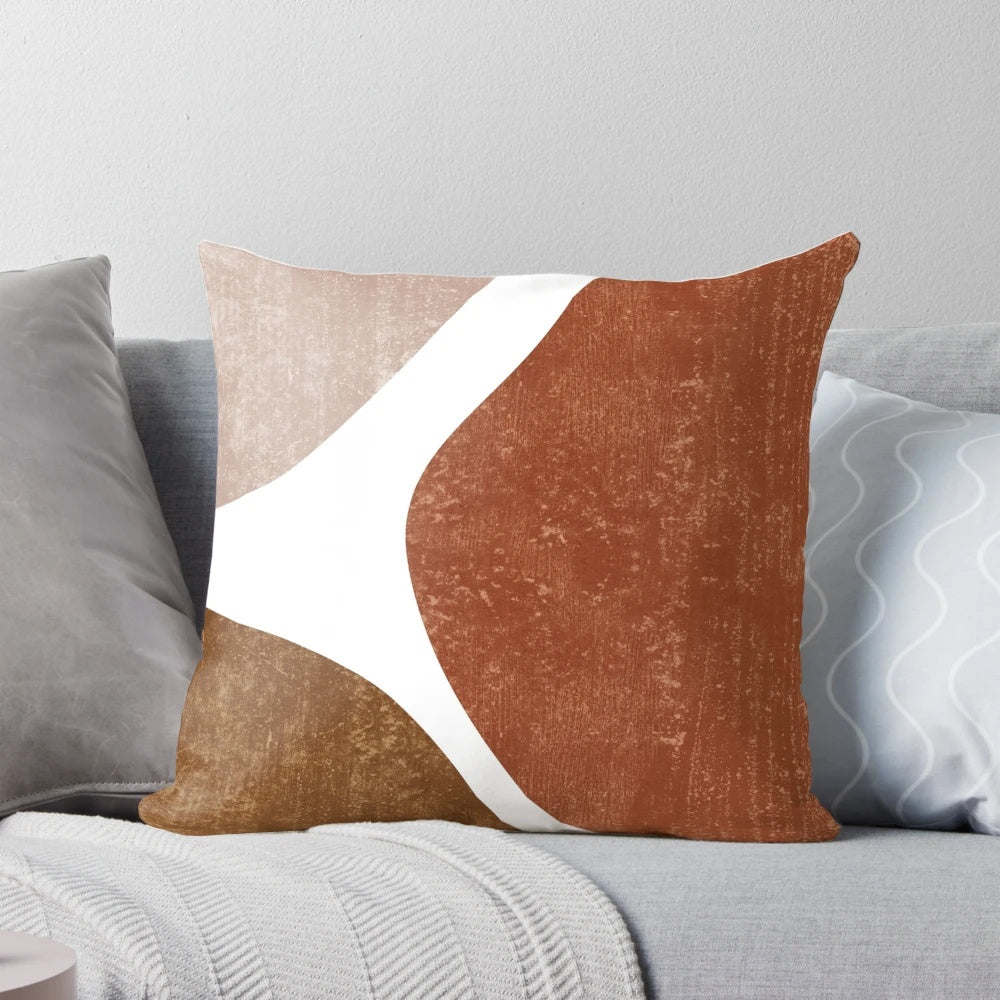 Terracotta Abstract Art Print - Contemporary, Minimal Wall Decor