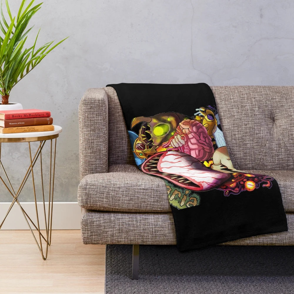 Terraria Boss Plush Blanket, a cozy video game-inspired throw for Terraria fans