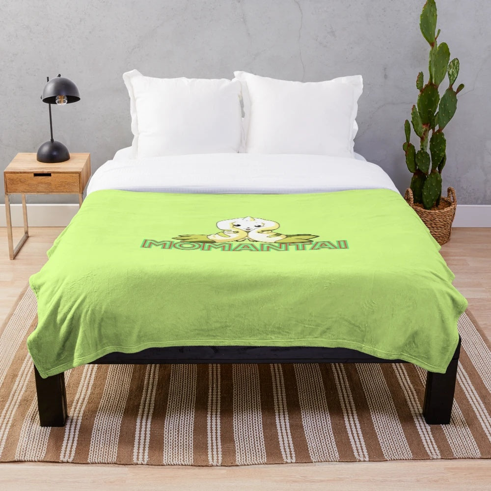 Terriermon inspired plush blanket with digimon anime design
