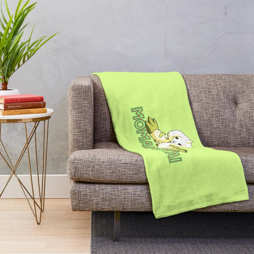 Terriermon inspired plush blanket with digimon anime design