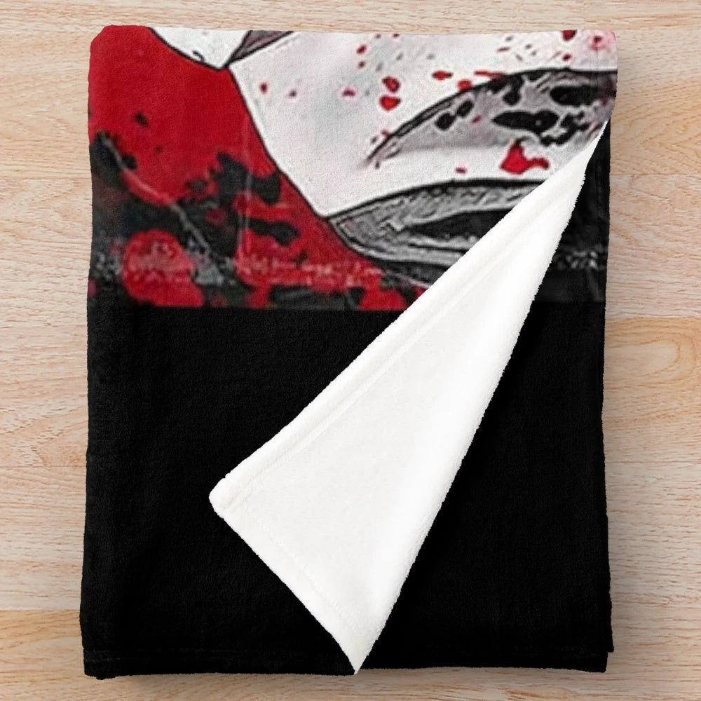 Terrifier 2 horror movie inspired plush blanket