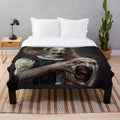 Terrifier 2 inspired plush blanket featuring the iconic Art the Clown character