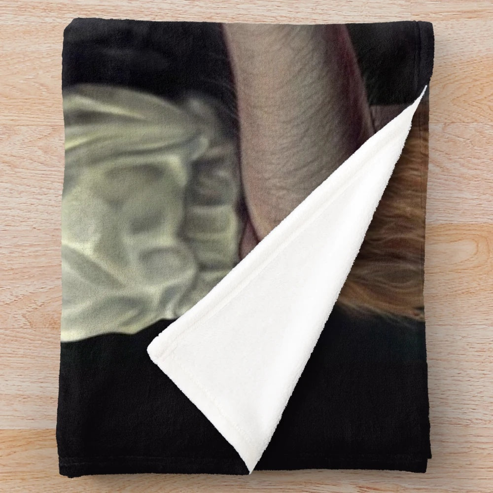 Terrifier 2 inspired plush blanket featuring the iconic Art the Clown character