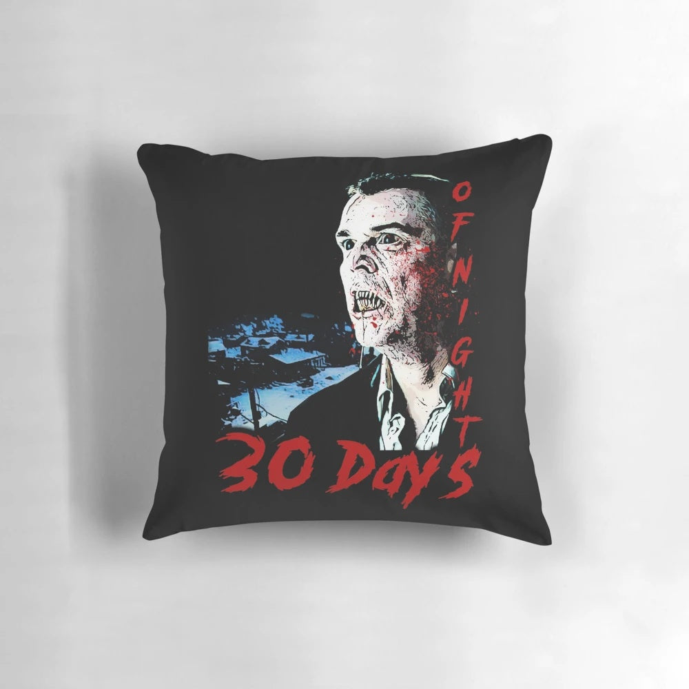 Pillow featuring the chilling 30 Days of Night horror movie set in Alaska