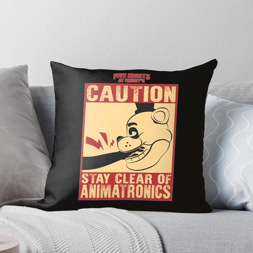 A Pillow Featuring the Iconic Animatronics from the Five Nights at Freddy's Game Series