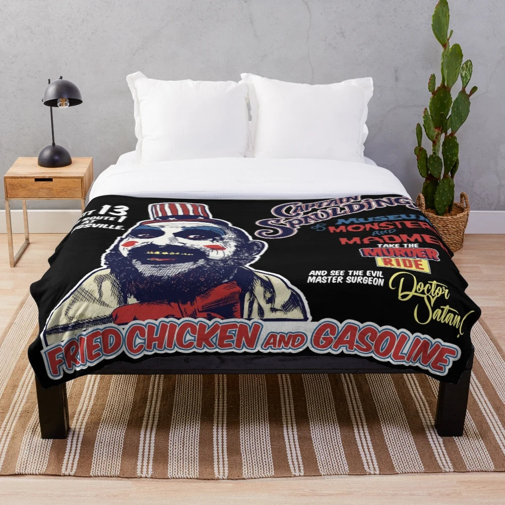 Captain Spaulding Horror Plush Blanket