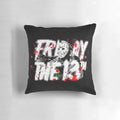 Friday the 13th-inspired pillow with Jason Voorhees design