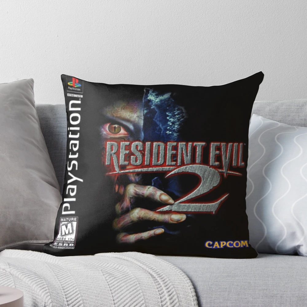 Resident Evil themed pillow with iconic franchise imagery