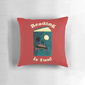 A reading pillow with a spooky, horror-themed design featuring references to the Evil Dead franchise.