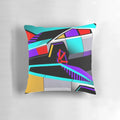 Cybertruck-inspired throw pillow with sleek, futuristic design
