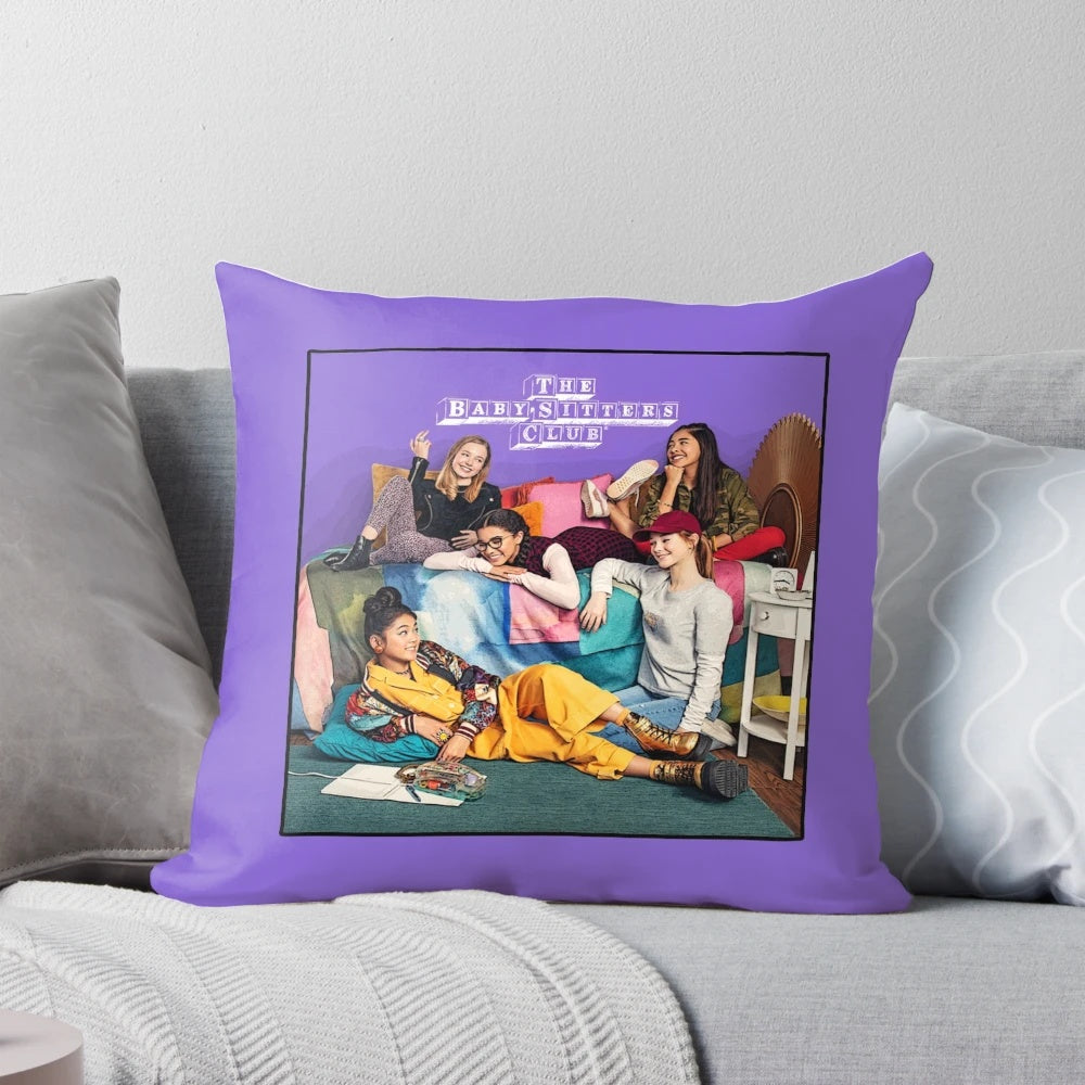 The Baby Sitters Club Netflix 2020 Bestie Pillow - Soft & Cozy Pillow with Kristy, Claudia, Mary Anne, and the Baby Sitters Club Gang