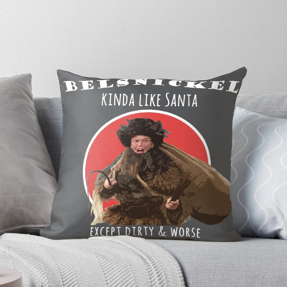 Belsnickel Pillow featuring Dwight Schrute's take on the Christmas holiday from The Office