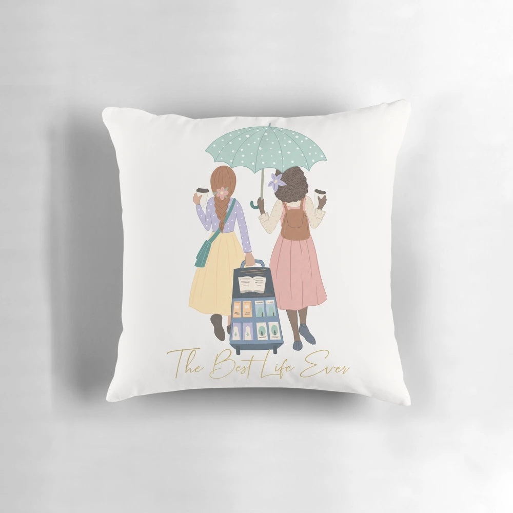 The Best Life Ever" Pillow, a Jehovah's Witness-themed cart pillow for ministry and encouragement.