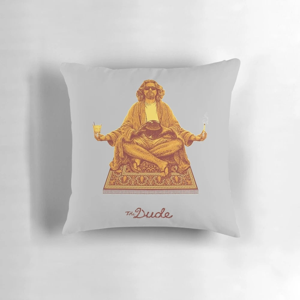 The Big Lebowski Dude Buddha Pillow featuring Jeff Bridges as The Dude